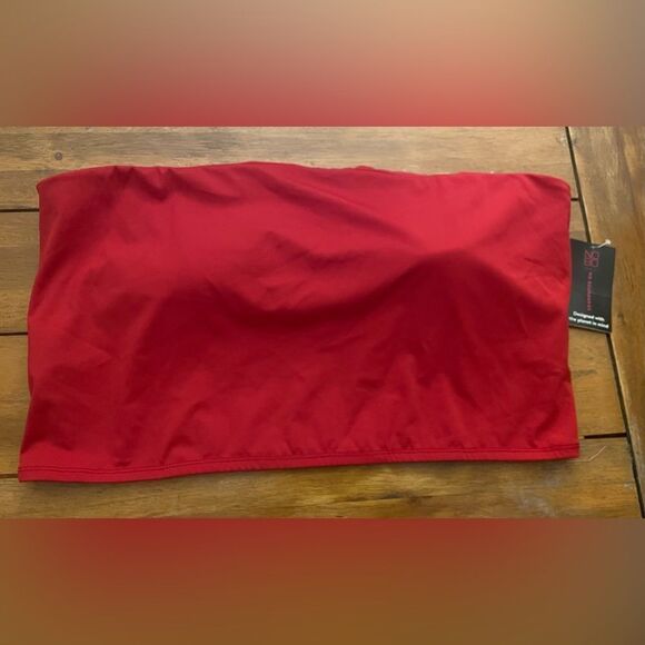🆕 No Boundaries Double Layer Red Tube Top Women's Plus Size XXXL (21) - Picture 2 of 8